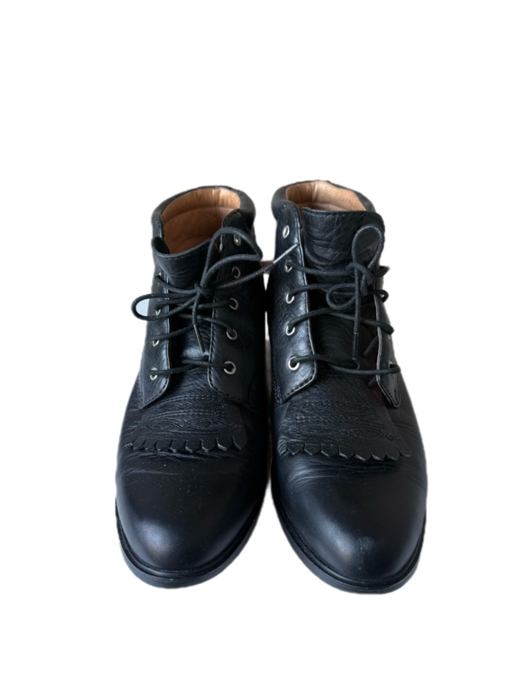 Ariat Women’s Competitor Western Lace Up Roper Black Leather Boots with Kiley